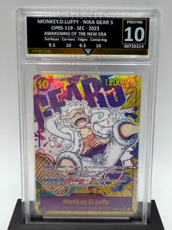 Monkey D Luffy Gear 5 OP05-119 SEC Pristine 10 GetGraded One Piece Card - Image 3