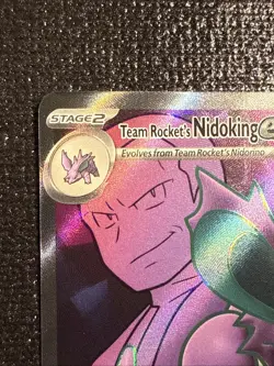 Pokemon TCG Team Rockets Nidoking EX 216/182 Destined Rivals LP - Image 3