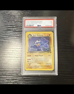 Pokemon Company 2000 Team Rocket Dark Machamp 10/82 1st Edition Holo PSA 5 - Image 1