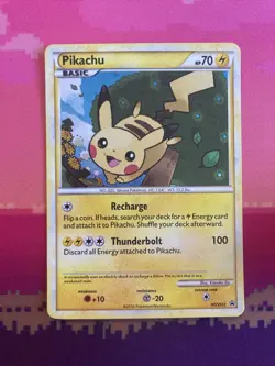 Pokemon Card Pikachu HGSS03 Holo Rare Black Star Promo Near Mint - Image 1