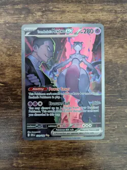 Pokemon TCG Destined Rivals Team Rocket's Mewtwo EX Sir 231/182 - Image 1