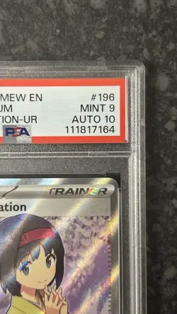 Signed Pokemon TCG Erika's Invitation 196/165 SV 151 UR Holo PSA 9 Auto 10 - Image 4