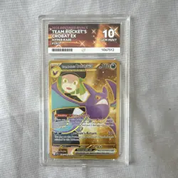 Ace Grading 10 Team Rocket's Crobat ex Destined Rivals 2025 Hyper Rare 242/182 - Image 1