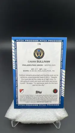 2025 Topps Chrome MLS Cavan Sullivan Blue Refractor RC /150 #19299 S - Image 2