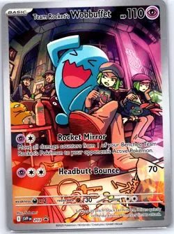 Team Rocket's Wobbuffet 203 Holo Promo Scarlet & Violet Promo Pokemon Near Mint - Image 1
