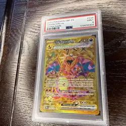 PSA 9 - Pokemon Card 2023 - Charizard ex 228/197 Gold Hyper Rare Obsidian Flames - Image 1