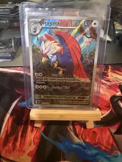 Braviary Illustration Surging Sparks Rare Pokemon TCG Card 214/191 - Image 1