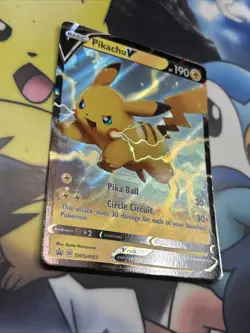 Pikachu V SWSH063 NM Full Art Promo Rare Pokemon Card - Image 2