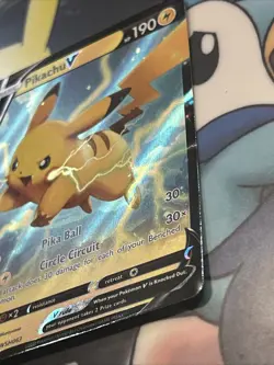 Pikachu V SWSH063 NM Full Art Promo Rare Pokemon Card - Image 3