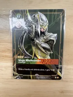 Riftbound Master Yi Wuju Bladesman Metal Plated Card Prize Wall NM Foil 019/040 - Image 1
