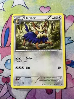 Herdier - 82/114 - Uncommon Black & White Pokemon Card NM - Image 1