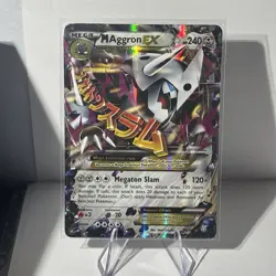 M Aggron EX 94/160 XY-Primal Clash Holo Card with Crease - Image 1