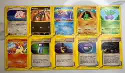 Original Pokemon 10 Cards Lot!! Vintage WOTC 2002 Common Set - #165 - Image 1