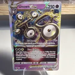 Unown VSTAR 066/195 Silver Tempest Ultra Rare Holo Pokemon Card - Image 1