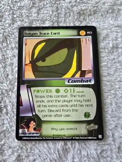 DBZ Dragon Ball Z Saiyan Truce Card 203 CCG Limited Saiyan Saga MP - Image 1
