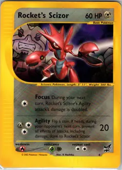 Rockets Scizor 4 004/009 Best of Promos LP Pokemon Card - Image 1