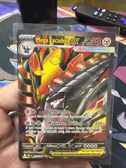 POKEMON TCG Pitch Black MEGA EXCADRILL EX IR Full Art Card 103/084 ENGLISH - Image 1