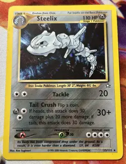 STEELIX Holo 2000 Pokemon Neo Genesis 15/111 WOTC MP Moderately Played - Image 1
