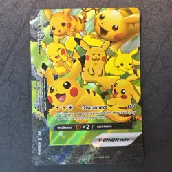 Pikachu V-Union SWSH141 Sword & Shield Black Star Promo Cards Holo Pokemon - Image 1