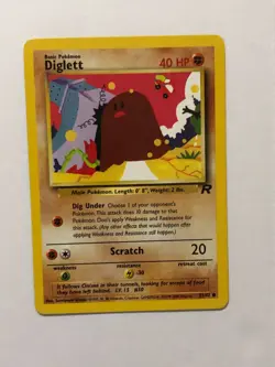 Pokemon Card Team Rocket Diglett 52/82 Moderately Played C. - Image 1