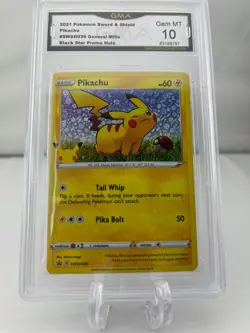 2020 Pokemon PIKACHU GENERAL MILLS 25TH ANNIVERSARY #SWSH039 HOLO GMA 10 - Image 1