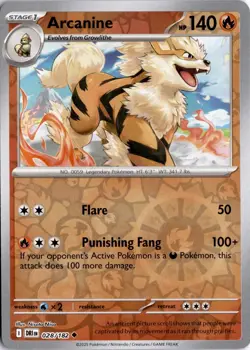 Arcanine 028/182 SV10: Destined Rivals Pokemon Card TCG - Image 1