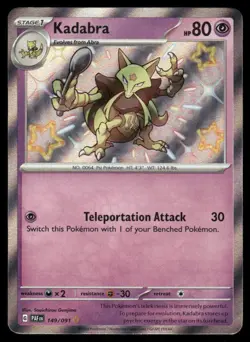 Pokemon Cards Kadabra 149/091 Paldean Fates Shiny Rare NM - Image 1