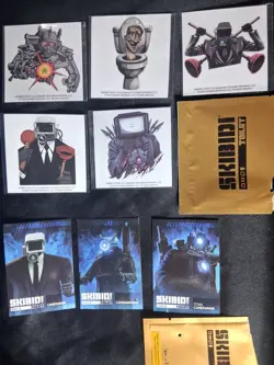 Lot Of Assorted Skibidi Toilet Character Stickers & Cards CCG TCG From Loot Box - Image 1
