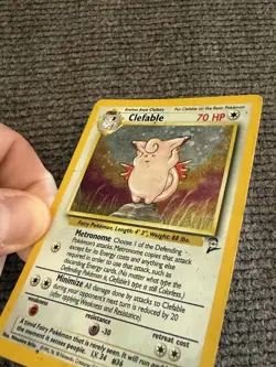 Vintage Pokemon Clefable Base Set 2 Rare Holo 5/130 WOTC TCG Card English - Image 3
