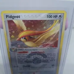 2004 Vintage Pokemon TCG Pidgeot 10/112 Reverse Holo Rare Fire Red Leaf Green MP - Image 2
