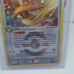 2004 Vintage Pokemon TCG Pidgeot 10/112 Reverse Holo Rare Fire Red Leaf Green MP - Image 3