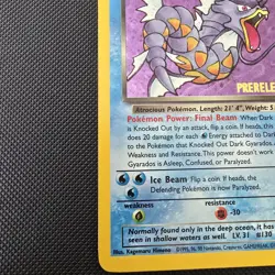 Dark Gyrados Prerelease Stamp Holo 8/82 Rare Pokemon TCG - Image 4