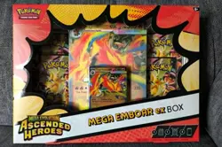 Pokemon TCG Mega Evolution Ascended Heroes Mega Emboar ex Box New & Sealed - Image 1