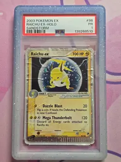 2003 Pokemon EX Sandstorm Raichu Holo #98/100 PSA 1 - Image 1