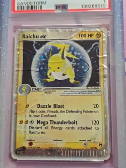 2003 Pokemon EX Sandstorm Raichu Holo #98/100 PSA 1 - Image 2