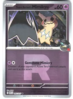 TEAM ROCKET'S MIMIKYU 097/217 ROCKET REVERSE HOLO ASCENDED HEROES NM / A93-35 - Image 1