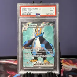 2025 POKEMON PFL EN-PHANTASMAL FLAMES ULTRA RARE #114 EMPOLEON EX PSA 9 - Image 1