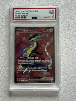 The Pokemon Company Miraidon ex 227/198 SV01 Ultra Rare Full Art Holo EN PSA 9 - Image 1