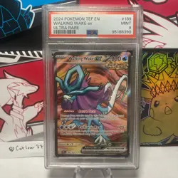 2024 POKEMON TEF EN-TEMPORAL FORCES ULTRA RARE #189 WALKING WAKE EX PSA 9 - Image 1
