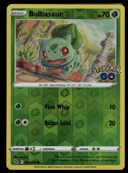 Pokemon GO #001/078 Bulbasaur reverse holo - Image 1
