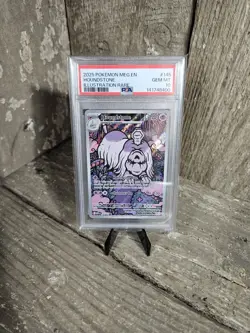 2025 Pokemon Houndstone Illustration Rare 145/132 PSA 10 GEM MINT Graded Slab - Image 2