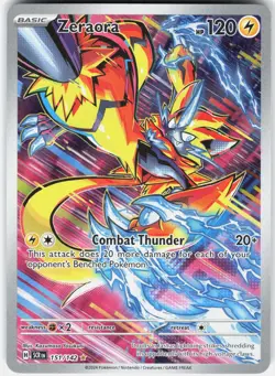 Pokemon Zeraora 151/142 Illustration Rare Stellar Crown Pokemon Holo Near Mint - Image 1