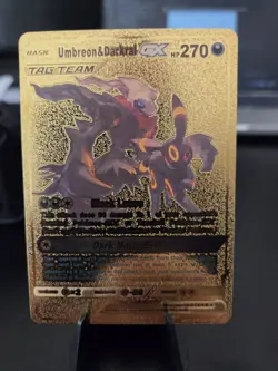 Pokemon Umbreon And Darkrai GX Gold Foil Fan Art - Image 1
