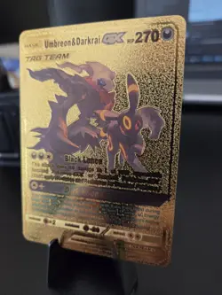 Pokemon Umbreon And Darkrai GX Gold Foil Fan Art - Image 2