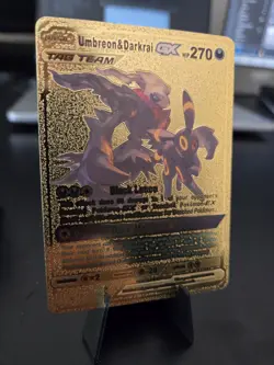 Pokemon Umbreon And Darkrai GX Gold Foil Fan Art - Image 3