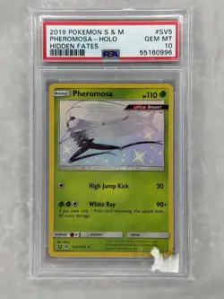 Pokemon TCG Pheromosa Hidden Fates SV5/SV94 Holo Shiny Rare PSA GEM 10 FREE POST - Image 1