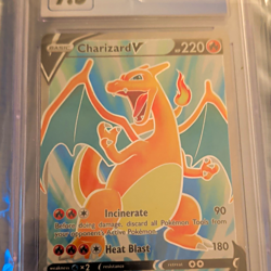 2022 POKEMON SWSH09 BRILLIANT STARS CHARIZARD V 153/172 HOLO CGC GRADED - Image 1