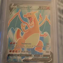 2022 POKEMON SWSH09 BRILLIANT STARS CHARIZARD V 153/172 HOLO CGC GRADED - Image 3