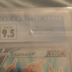 2022 POKEMON SWSH09 BRILLIANT STARS CHARIZARD V 153/172 HOLO CGC GRADED - Image 4