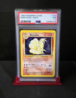 1999 Pokemon Ninetales Base Set 12/102 Holo PSA 7 - Image 1
